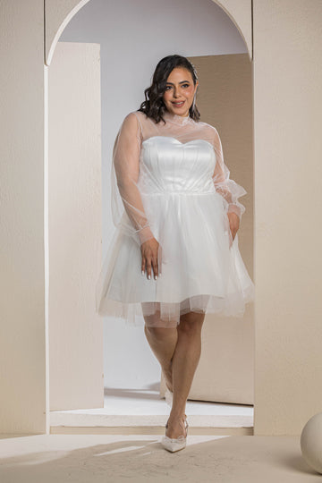 Sweetheart Tulle Dress - White